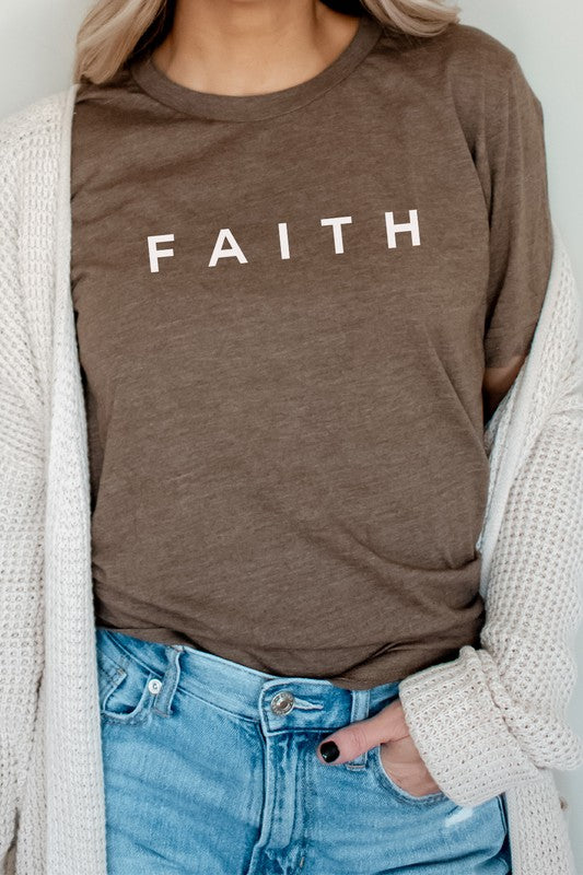 Faith Block Letters PLUS SIZE Tee