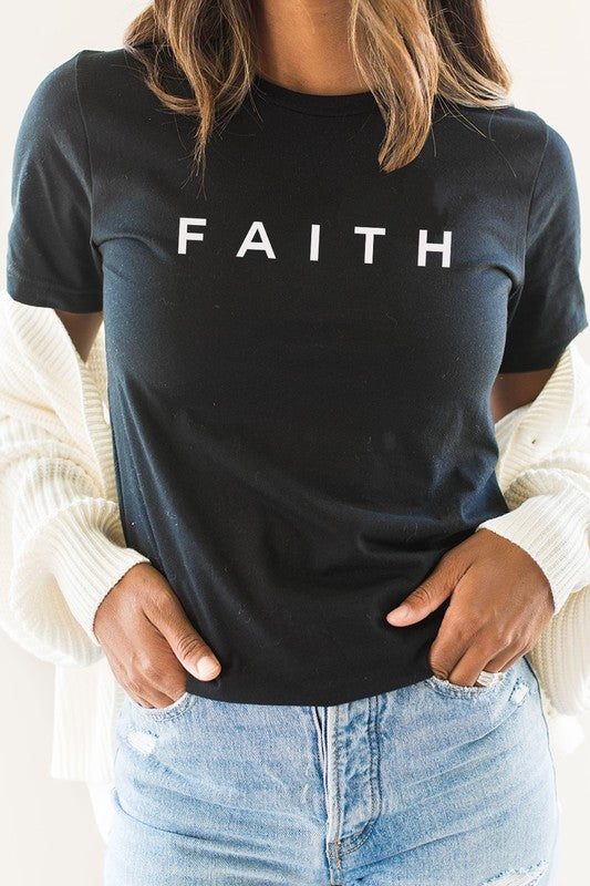 Faith Block Letters PLUS SIZE Tee